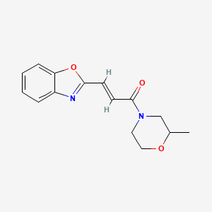 molecular formula C15H16N2O3 B7509692 (E)-3-(1,3-benzoxazol-2-yl)-1-(2-methylmorpholin-4-yl)prop-2-en-1-one 