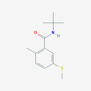 molecular formula C13H19NOS B7509693 N-tert-butyl-2-methyl-5-methylsulfanylbenzamide 