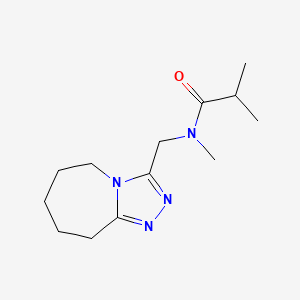 molecular formula C13H22N4O B7509694 N,2-dimethyl-N-(6,7,8,9-tetrahydro-5H-[1,2,4]triazolo[4,3-a]azepin-3-ylmethyl)propanamide 
