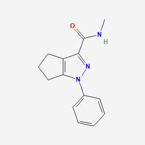 molecular formula C14H15N3O B7509717 N-methyl-1-phenyl-5,6-dihydro-4H-cyclopenta[c]pyrazole-3-carboxamide 