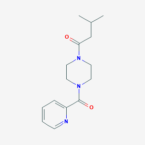 molecular formula C15H21N3O2 B7509731 3-Methyl-1-[4-(pyridine-2-carbonyl)piperazin-1-yl]butan-1-one 