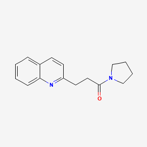 molecular formula C16H18N2O B7509733 1-Pyrrolidin-1-yl-3-quinolin-2-ylpropan-1-one 