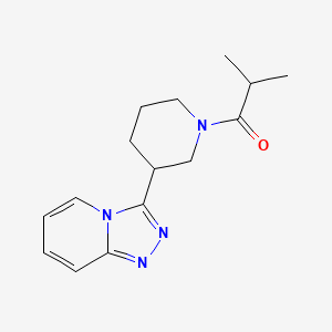molecular formula C15H20N4O B7509734 2-Methyl-1-[3-([1,2,4]triazolo[4,3-a]pyridin-3-yl)piperidin-1-yl]propan-1-one 