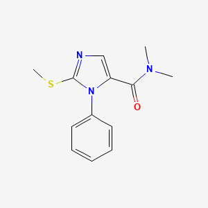 molecular formula C13H15N3OS B7509741 N,N-dimethyl-2-methylsulfanyl-3-phenylimidazole-4-carboxamide 