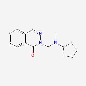 molecular formula C15H19N3O B7509749 2-[[Cyclopentyl(methyl)amino]methyl]phthalazin-1-one 