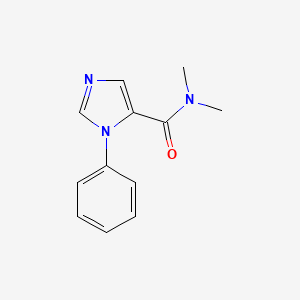 molecular formula C12H13N3O B7509761 N,N-dimethyl-3-phenylimidazole-4-carboxamide 