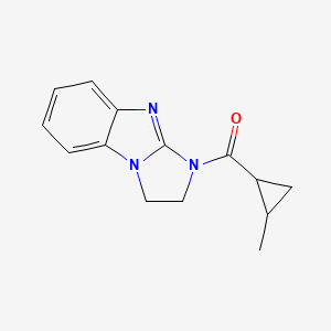 molecular formula C14H15N3O B7509793 1,2-Dihydroimidazo[1,2-a]benzimidazol-3-yl-(2-methylcyclopropyl)methanone 