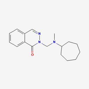 molecular formula C17H23N3O B7509797 2-[[Cycloheptyl(methyl)amino]methyl]phthalazin-1-one 
