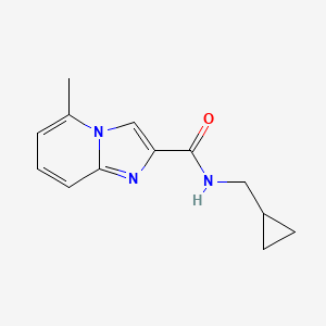 molecular formula C13H15N3O B7509799 N-(cyclopropylmethyl)-5-methylimidazo[1,2-a]pyridine-2-carboxamide 