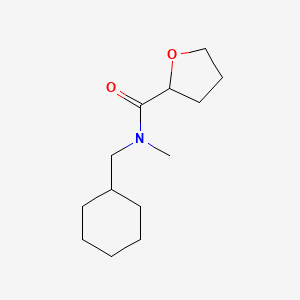 molecular formula C13H23NO2 B7509813 N-(cyclohexylmethyl)-N-methyloxolane-2-carboxamide 