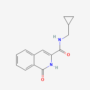 molecular formula C14H14N2O2 B7509824 N-(cyclopropylmethyl)-1-oxo-2H-isoquinoline-3-carboxamide 