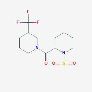 molecular formula C13H21F3N2O3S B7509871 (1-Methylsulfonylpiperidin-2-yl)-[3-(trifluoromethyl)piperidin-1-yl]methanone 