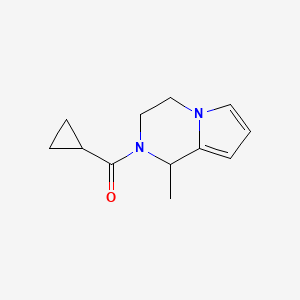 molecular formula C12H16N2O B7509873 cyclopropyl-(1-methyl-3,4-dihydro-1H-pyrrolo[1,2-a]pyrazin-2-yl)methanone 