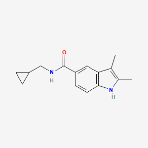 molecular formula C15H18N2O B7509915 N-(cyclopropylmethyl)-2,3-dimethyl-1H-indole-5-carboxamide 