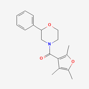 molecular formula C18H21NO3 B7509929 (2-Phenylmorpholin-4-yl)-(2,4,5-trimethylfuran-3-yl)methanone 