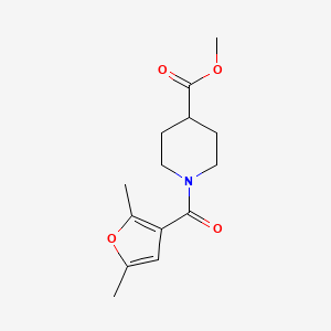 molecular formula C14H19NO4 B7509939 Methyl 1-(2,5-dimethylfuran-3-carbonyl)piperidine-4-carboxylate 