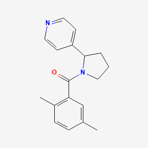 molecular formula C18H20N2O B7509951 (2,5-Dimethylphenyl)-(2-pyridin-4-ylpyrrolidin-1-yl)methanone 