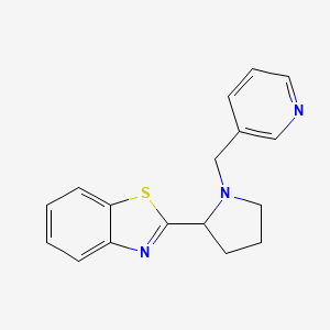 molecular formula C17H17N3S B7509954 2-[1-(Pyridin-3-ylmethyl)pyrrolidin-2-yl]-1,3-benzothiazole 