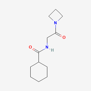 molecular formula C12H20N2O2 B7509965 N-[2-(azetidin-1-yl)-2-oxoethyl]cyclohexanecarboxamide 