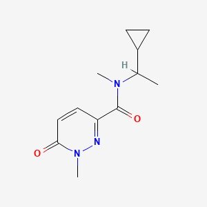 molecular formula C12H17N3O2 B7509979 N-(1-cyclopropylethyl)-N,1-dimethyl-6-oxopyridazine-3-carboxamide 