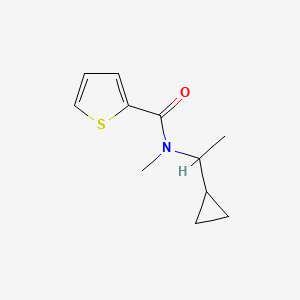 molecular formula C11H15NOS B7509985 N-(1-cyclopropylethyl)-N-methylthiophene-2-carboxamide 
