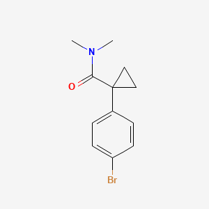 molecular formula C12H14BrNO B7509994 1-(4-bromophenyl)-N,N-dimethylcyclopropanecarboxamide 