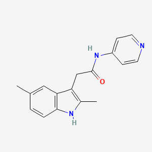molecular formula C17H17N3O B7509996 2-(2,5-dimethyl-1H-indol-3-yl)-N-pyridin-4-ylacetamide 