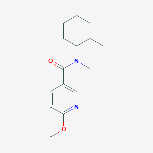 molecular formula C15H22N2O2 B7510001 6-methoxy-N-methyl-N-(2-methylcyclohexyl)pyridine-3-carboxamide 