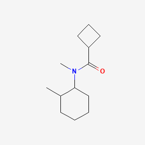 molecular formula C13H23NO B7510012 N-methyl-N-(2-methylcyclohexyl)cyclobutanecarboxamide 