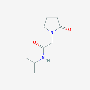 molecular formula C9H16N2O2 B7510027 2-(2-oxopyrrolidin-1-yl)-N-propan-2-ylacetamide 