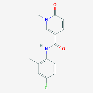 molecular formula C14H13ClN2O2 B7510048 N-(4-chloro-2-methylphenyl)-1-methyl-6-oxopyridine-3-carboxamide 