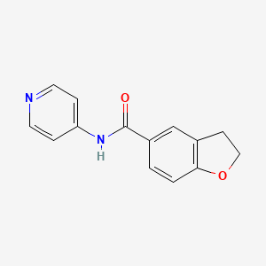 molecular formula C14H12N2O2 B7510056 N-pyridin-4-yl-2,3-dihydro-1-benzofuran-5-carboxamide 