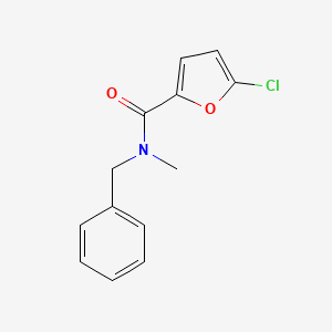 molecular formula C13H12ClNO2 B7510073 N-benzyl-5-chloro-N-methylfuran-2-carboxamide 