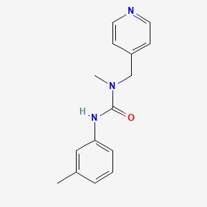 molecular formula C15H17N3O B7510091 1-Methyl-3-(3-methylphenyl)-1-(pyridin-4-ylmethyl)urea 