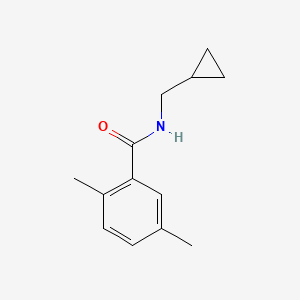 molecular formula C13H17NO B7510105 N-(cyclopropylmethyl)-2,5-dimethylbenzamide 