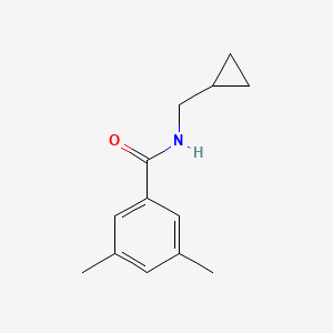 molecular formula C13H17NO B7510106 N-(cyclopropylmethyl)-3,5-dimethylbenzamide 