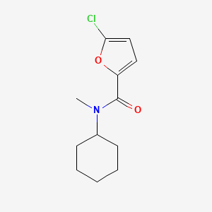 molecular formula C12H16ClNO2 B7510115 5-chloro-N-cyclohexyl-N-methylfuran-2-carboxamide 