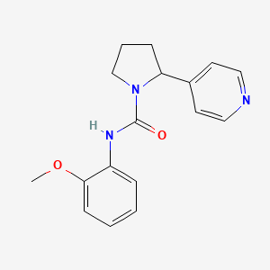 molecular formula C17H19N3O2 B7510124 N-(2-methoxyphenyl)-2-pyridin-4-ylpyrrolidine-1-carboxamide 