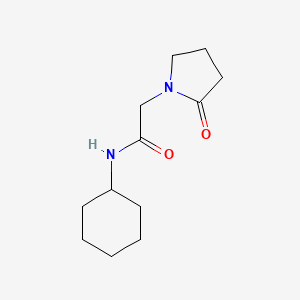 molecular formula C12H20N2O2 B7510132 N-cyclohexyl-2-(2-oxopyrrolidin-1-yl)acetamide 