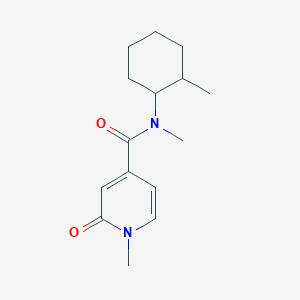molecular formula C15H22N2O2 B7510143 N,1-dimethyl-N-(2-methylcyclohexyl)-2-oxopyridine-4-carboxamide 