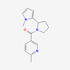 molecular formula C16H19N3O B7510154 (6-Methylpyridin-3-yl)-[2-(1-methylpyrrol-2-yl)pyrrolidin-1-yl]methanone 