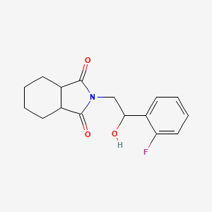 molecular formula C16H18FNO3 B7510166 2-[2-(2-Fluorophenyl)-2-hydroxyethyl]-3a,4,5,6,7,7a-hexahydroisoindole-1,3-dione 