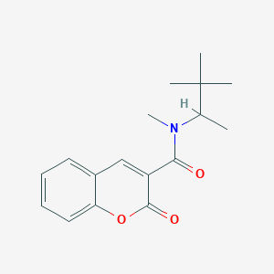 molecular formula C17H21NO3 B7510186 N-(3,3-dimethylbutan-2-yl)-N-methyl-2-oxochromene-3-carboxamide 