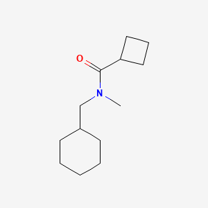 molecular formula C13H23NO B7510192 N-(cyclohexylmethyl)-N-methylcyclobutanecarboxamide 