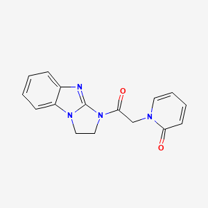 molecular formula C16H14N4O2 B7510200 1-[2-(1,2-Dihydroimidazo[1,2-a]benzimidazol-3-yl)-2-oxoethyl]pyridin-2-one 