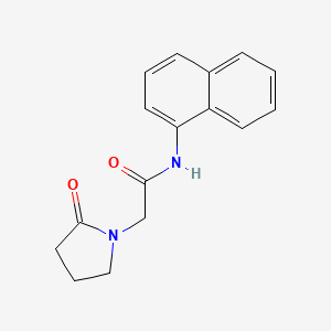 molecular formula C16H16N2O2 B7510208 N-naphthalen-1-yl-2-(2-oxopyrrolidin-1-yl)acetamide 