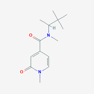 molecular formula C14H22N2O2 B7510214 N-(3,3-dimethylbutan-2-yl)-N,1-dimethyl-2-oxopyridine-4-carboxamide 
