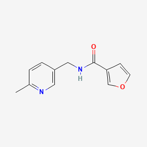 molecular formula C12H12N2O2 B7510223 N-[(6-methylpyridin-3-yl)methyl]furan-3-carboxamide 