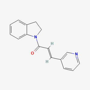 molecular formula C16H14N2O B7510237 (E)-1-(2,3-dihydroindol-1-yl)-3-pyridin-3-ylprop-2-en-1-one 