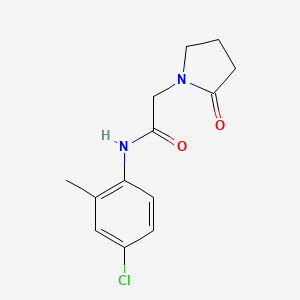 molecular formula C13H15ClN2O2 B7510249 N-(4-chloro-2-methylphenyl)-2-(2-oxopyrrolidin-1-yl)acetamide 